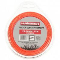 Леска для триммера, витой квадрат, 2.40мм x 15м