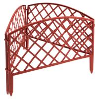 Забор декоративный "Сетка", 24 х 320 см, терракот, Palisad