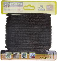STAYER 5 мм, 20 м, вязаный, черный, полипропиленовый шнур (50421-05-020)
