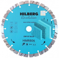 Диск алмазный отрезной 230*22.23*12*2.6мм по железобетону Hilberg Revolution HMR806