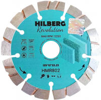 Диск алмазный отрезной 125*22.23*12*2.2мм по железобетону Hilberg Revolution HMR802