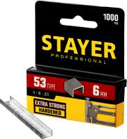 STAYER скобы тип 53 (A/10/JT21), 6 мм, калибр 23GA. 1000 шт. (3159-06)