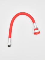 Излив гибкий для смесителя гибкий с перек. красный «LIMAN» L1205R (1*50)