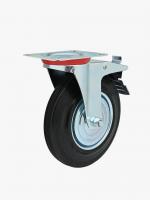 Колесо для тележки поворотное с тормозом 8*200 «MITTSU» М8450 (1*8)