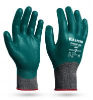 KRAFTOOL ProFlex Max, S (7), полный облив, эластичные перчатки, вспененное нитриловое покрытие, 15 класс (11240-S)