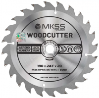 Диск пильный по дереву 190*20*T24 Woodcutter MKSS WC19002420