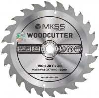 Диск пильный по дереву 190*20*T24 Woodcutter MKSS WC19002420