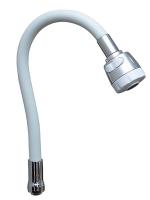 Излив гибкий для смесителя гибкий с перек. белый «LIMAN» L1205W (1*50)