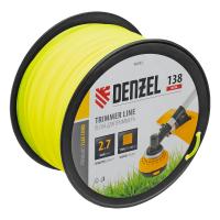 Леска для триммера квадрат, 2,7м х 138м, на DIN катушке FLEX CORD// Denzel