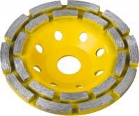 STAYER Double, d 125 мм, двухрядная алмазная шлифовальная чашка (33381-125)