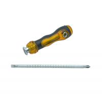 Отвертка 2-х сторонняя с фиксатором черн/жел. «MITTSU» M8396 (1*12)(1*240)