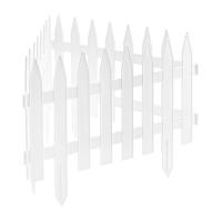 Забор декоративный 36х300 см, белый, Palisad