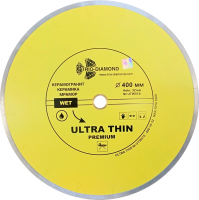 Диск алмазный ультратонкий 400*32/25.4*9.3*2.6 мм Ultra Thin hot press Trio-Diamond UTW510