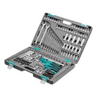 Набор инструментов, 1/4", 3/8", 1/2", Cr-V, S2, усиленный кейс, 216 предметов Stels