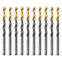 Сверло по металлу, 5,5 мм, HSS-Tin, Golden Tip, 10 шт. Denzel