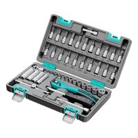 Набор инструментов, 1/4", Cr-V, S2, усиленный кейс, 47 предметов Stels