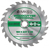 Диск пильный по дереву 160*20*2.2*1.4*T24 Woodcutter Professional MKSS SS30160001