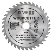 Диск пильный по дереву 125*22.23/20*T36 Woodcutter MKSS WC12503622