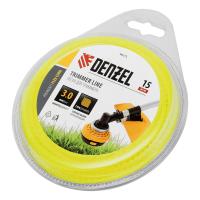 Леска для триммера зубчатый квадрат, 3мм х 15м, блистер FLEX CORD,  Denzel