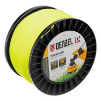 Леска для триммера витой квадрат, 2,0мм х 357м, на DIN катушке FLEX CORD// Denzel