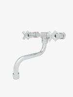 Смеситель от стены двухвентельный длинный излив «LIMAN» L4450 JIK12-A102-A (1*10)