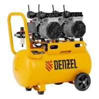 Компрессор безмасляный, малошумный DLS 2200/50, 2200 Вт, 2x1100, 50 л, 380 л/мин// Denzel