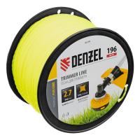 Леска для триммера витой квадрат, 2,7мм х 196м, на DIN катушке FLEX CORD// Denzel