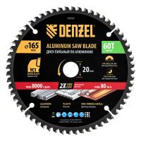 Пильный диск по алюминию ф165 х 20 мм, 60 зубьев Denzel