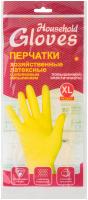 Перчатки хозяйственные латексные, внутреннее напыление, размер XL