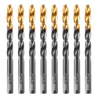 Сверло по металлу, 9 мм, HSS-Tin, Golden Tip, 8 шт. Denzel
