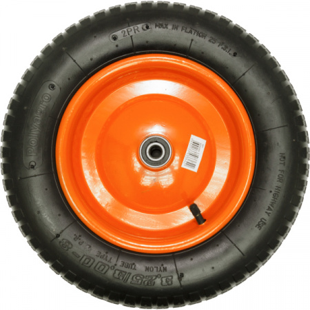 Колесо для тачки 2-колёсной (3.25/3.00-8) втулка 12 mm - запасное (НТВ, не накачивается)